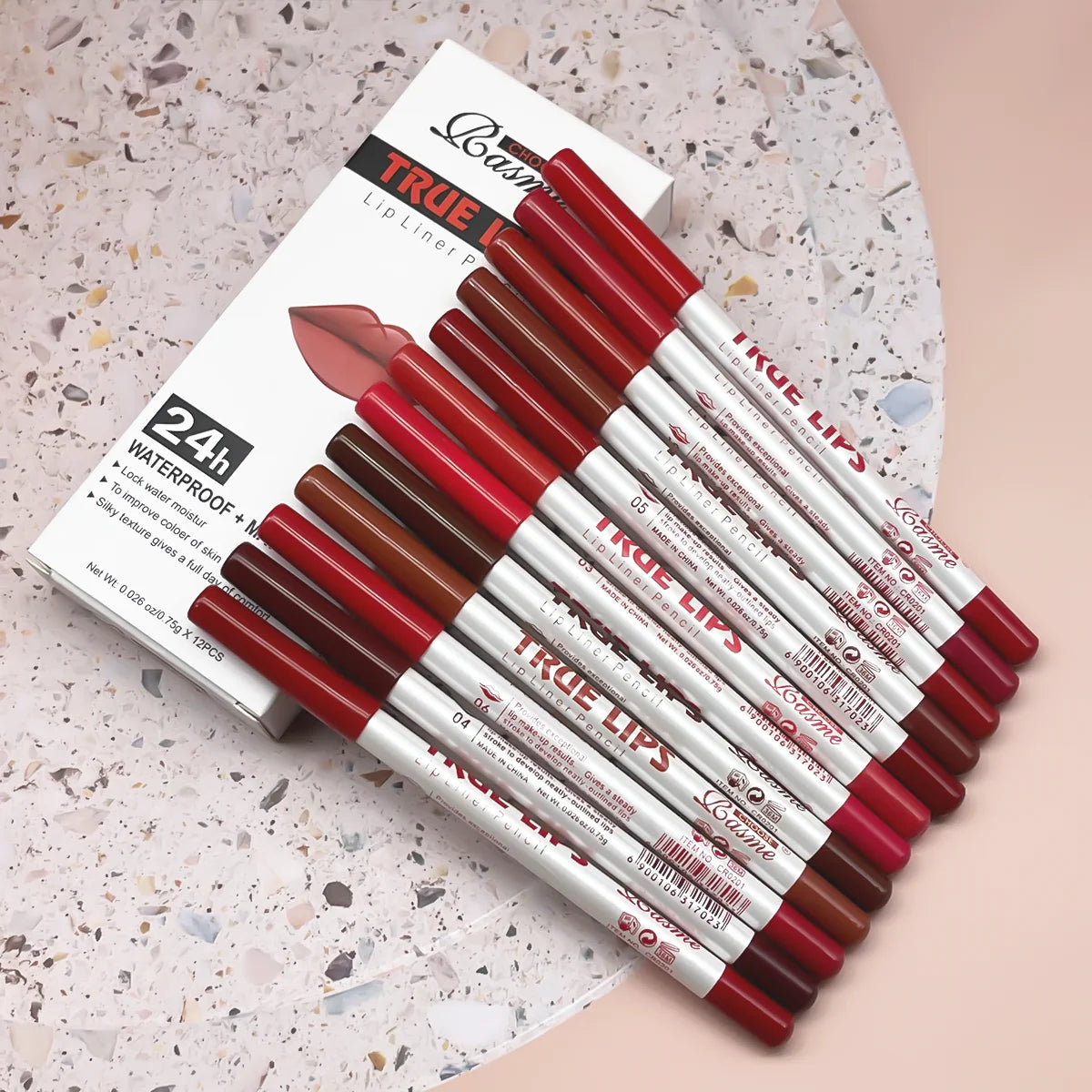 12-Piece Long-Lasting Lipstick & Lip Liner Set