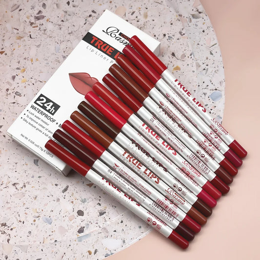 12-Piece Long-Lasting Lipstick & Lip Liner Set