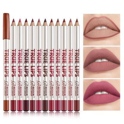 12-Piece Long-Lasting Lipstick & Lip Liner Set