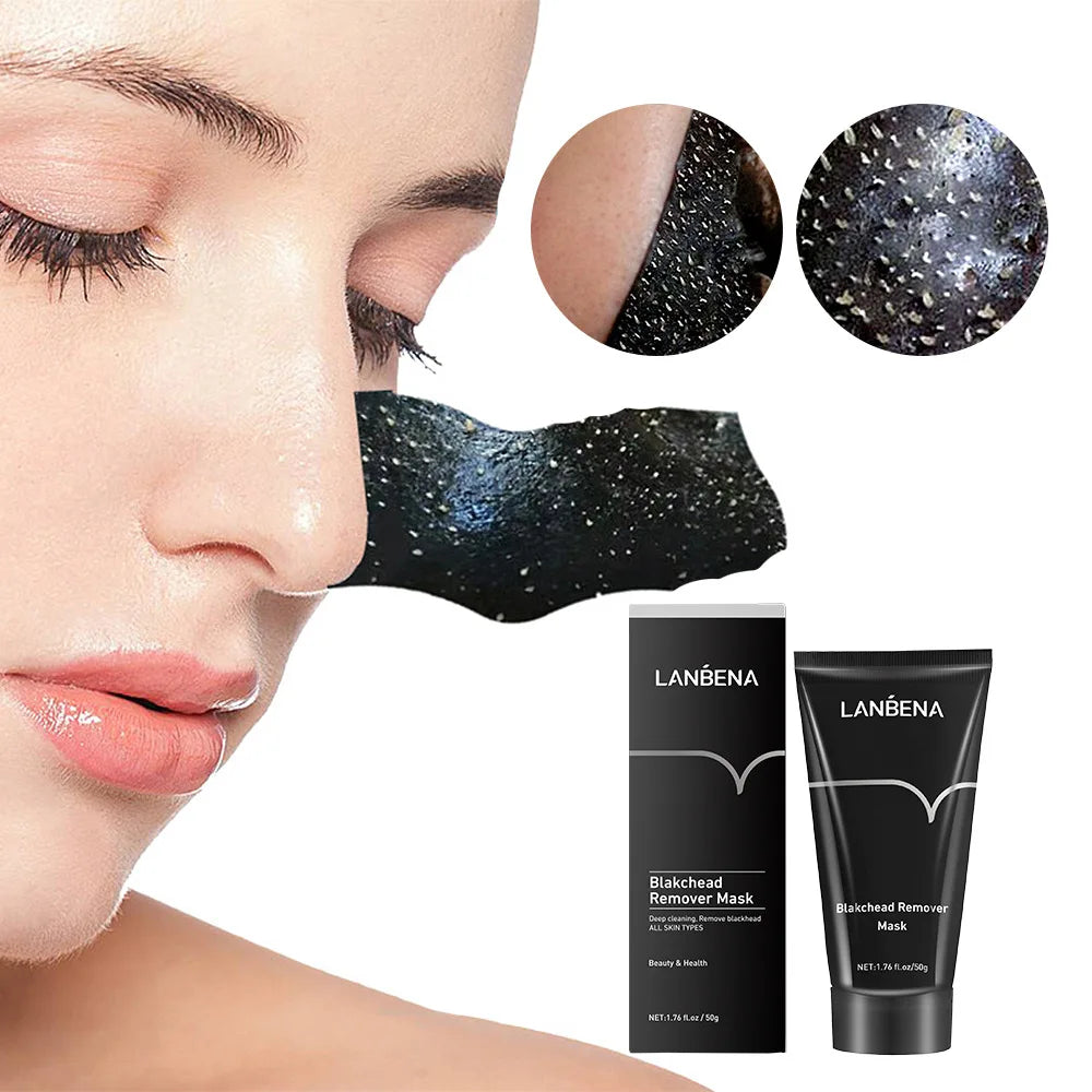 LANBENA Remove Blackhead Mask Deep Cleansing Exfoliating Shrink Pores Acne Black Head Removal Cream Improve Rough Skin Care
