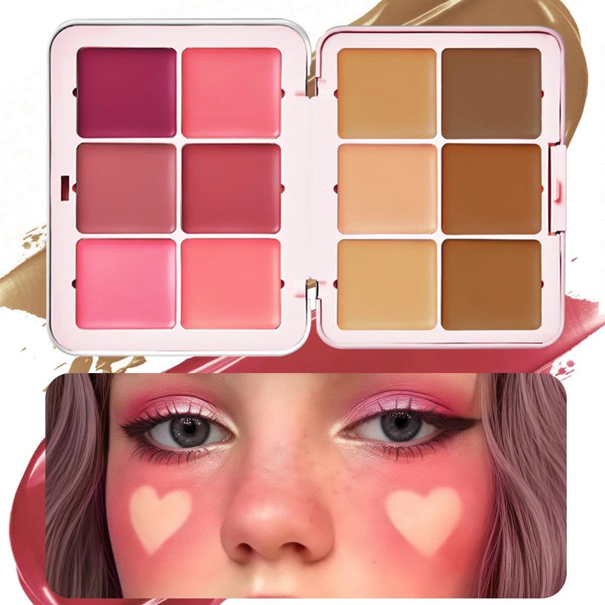 12-Color Concealer & Blush Palette