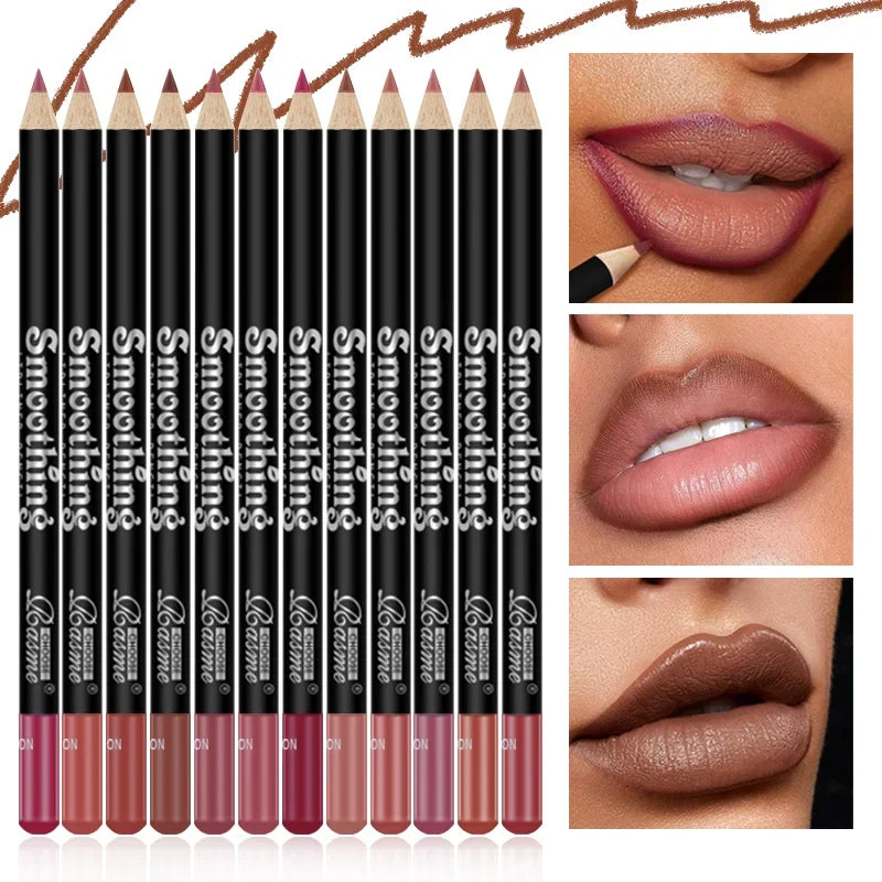 12-Piece Long-Lasting Lipstick & Lip Liner Set