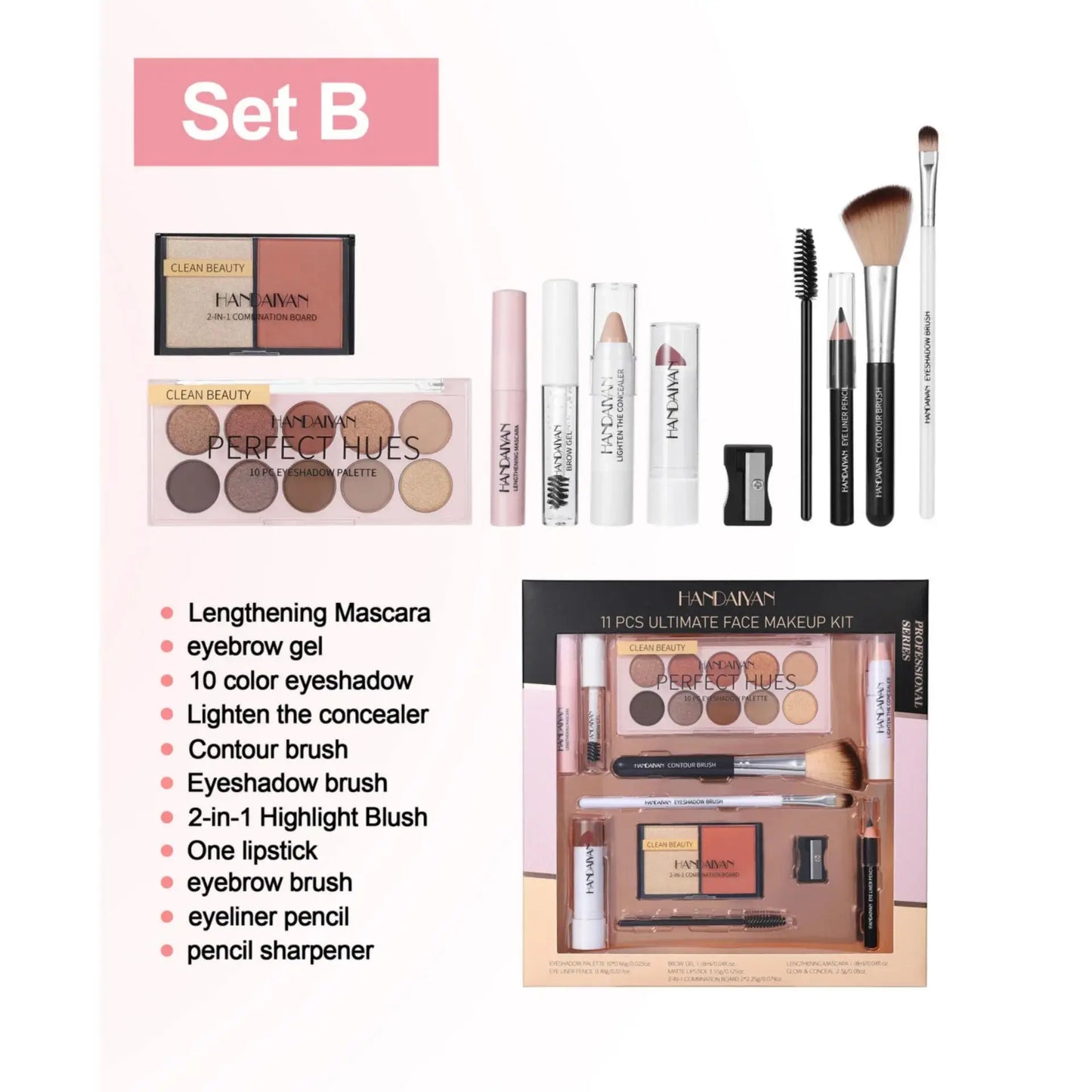 Handaiyan 11-Piece Complete Makeup Set